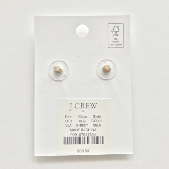 NWT J.Crew Crystal stud earrings - Picture 2 of 3